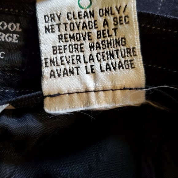 VINTAGE | 90s Pinstripe 100% Wool Wide Leg Dress Pants (Vintage Size 8) - Picture 7 of 7